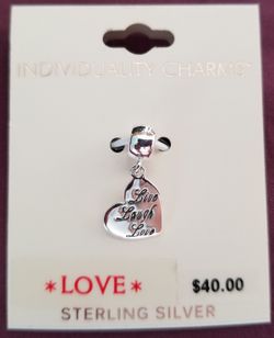 Live Laugh Love Sterling Silver Charm NEW $20. Firm price!