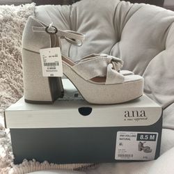 a.n.a Suede Block Heels