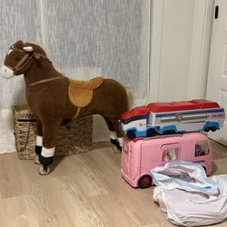 Free caballito, Jeep Barbie Y Camión Paw Patrol