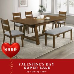 6 PC DINING TABLE 