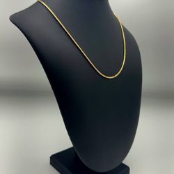 14k yellow gold necklace chain snake  19.5" 2mm wide