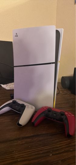 PlayStation 5 Slim Console with Two Controllers