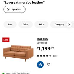 Leather Morabo Sofa Loveseat Couch