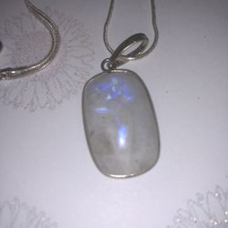 Moonstone and Sterling Necklace