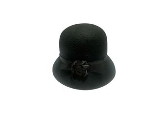 NWT Boardwalk Cloche 8" Tall Black Ladies 30's Hat