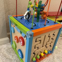 Wooden Activity Cube