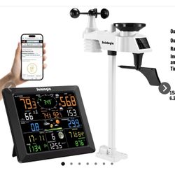 Sainlogic Weather Station FT0310  WlFl+Weather Underground+WeatherCloud+APP WiFi Weather Station 8.3 Inches Display 7-in-1 Outdoor Sensor Accurate Wea