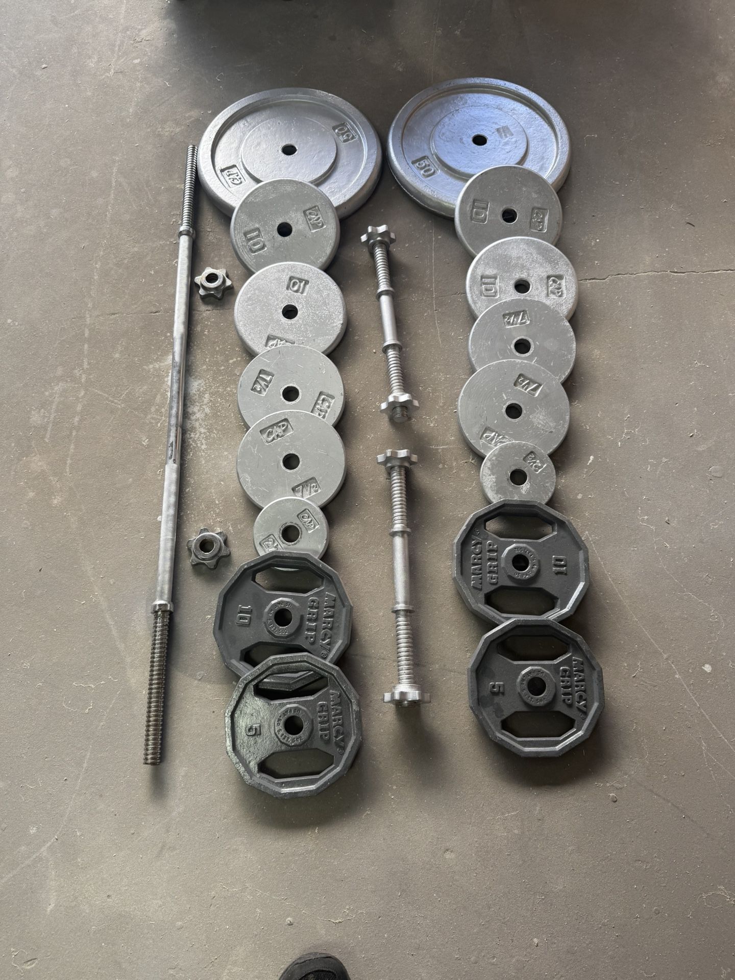 Dumbbell And Barbell Sets With Weight