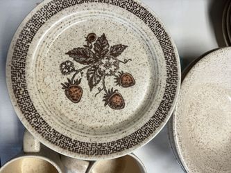 Strawberry Speckled Dish Set