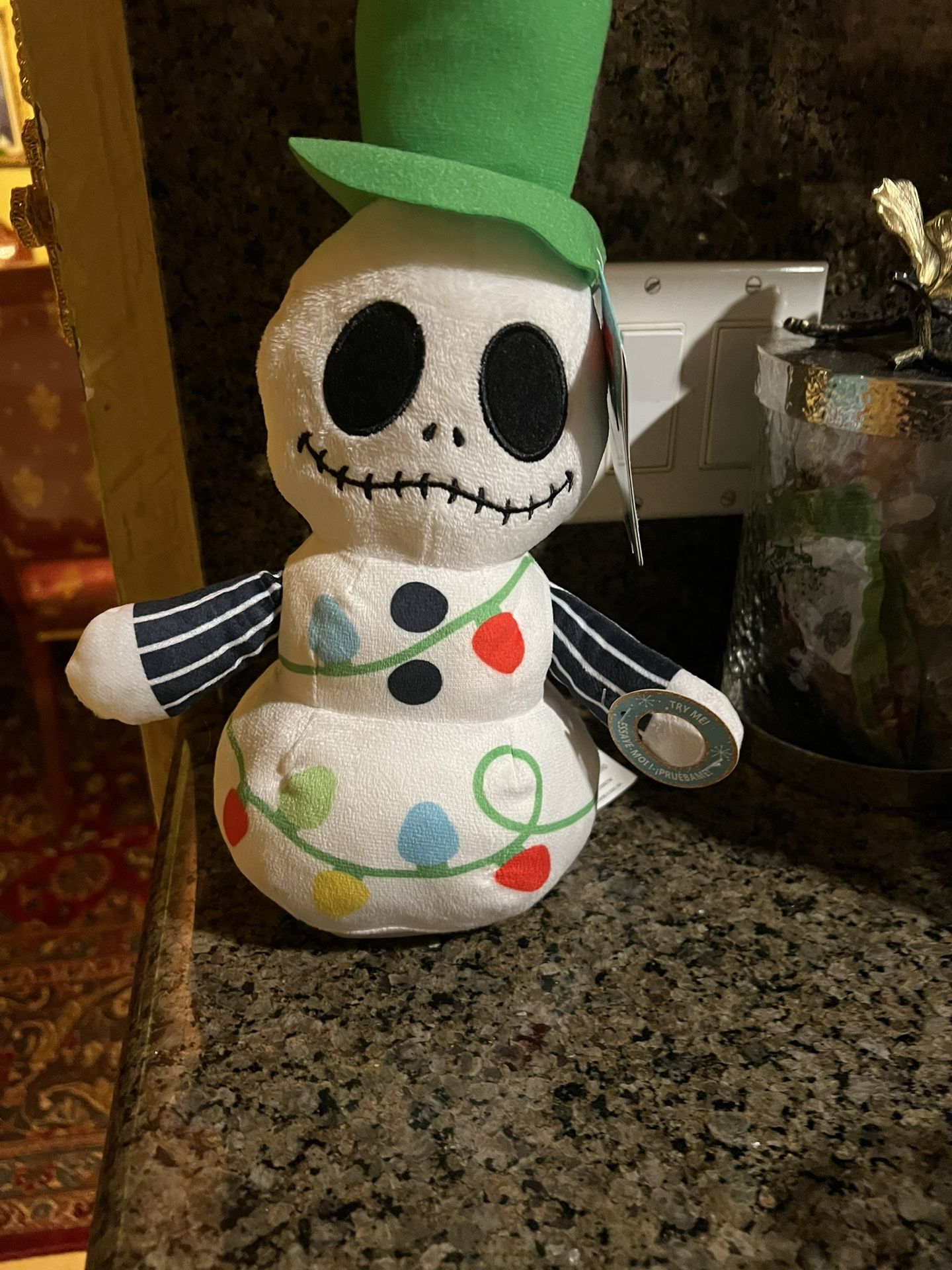 Disney Tim Burton's The Nightmare Before Christmas Swing & Sway Snowman Jack Skellington, Kids Toys for Ages 3 up