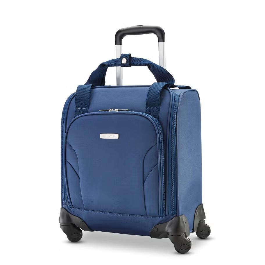 Under Seat Carry-on Spinner with USB Port Ocean Blue