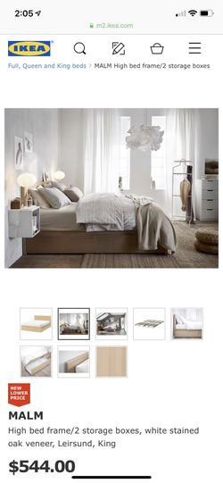 IKEA KING BED +MATTRESS+ 2 NIGHT TABLES