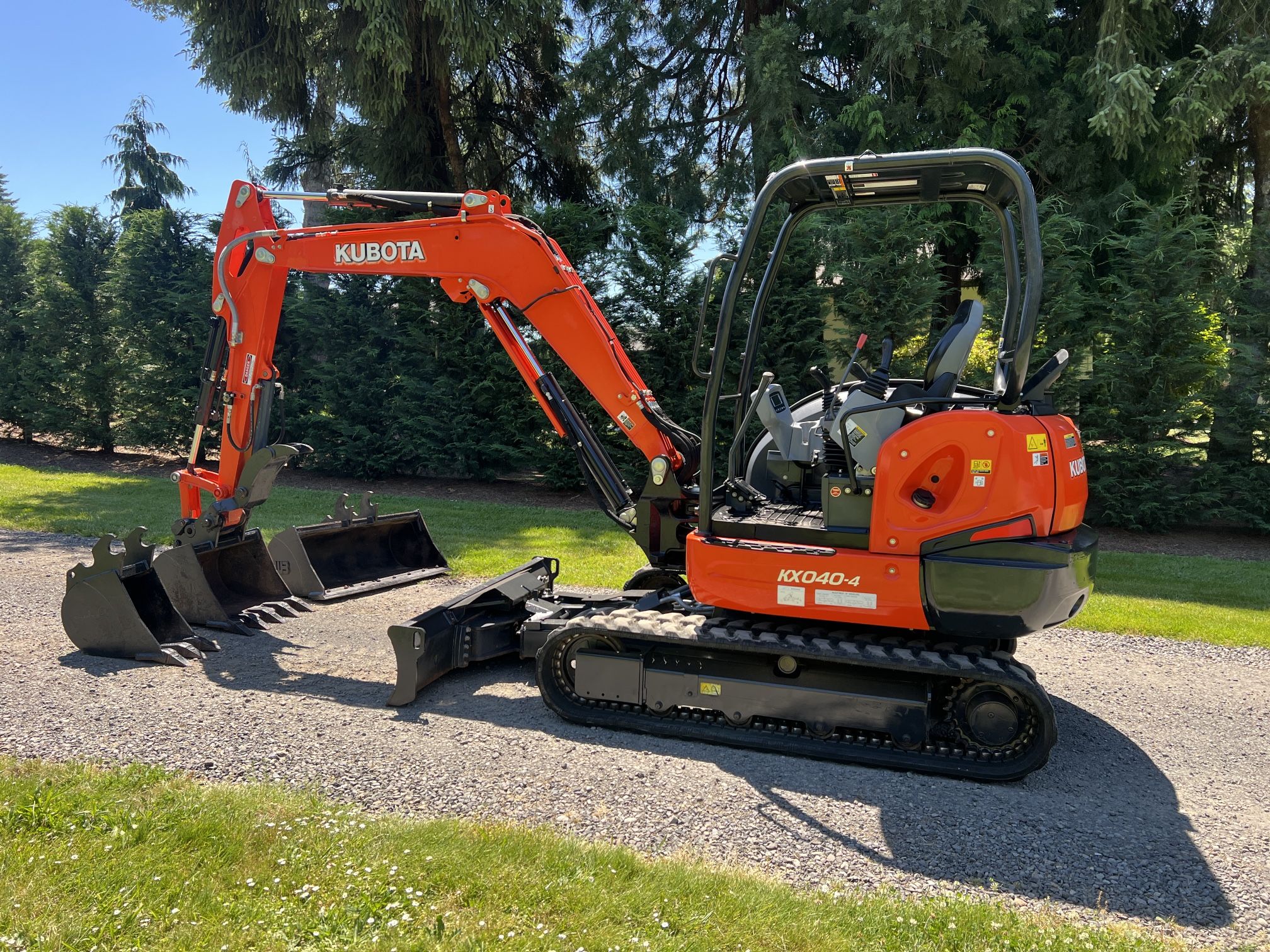 2018 Kubota KX040-4 Excavator - 9.5K Weight - 610 Hours - 3 Buckets