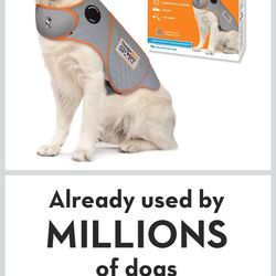 ThunderShirt for Dogs, X Large, Platinum Sport - Dog Anxiety Relief Calming Vest