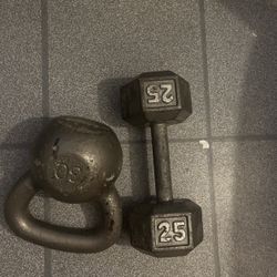 25 And 30 Pound metal weights
