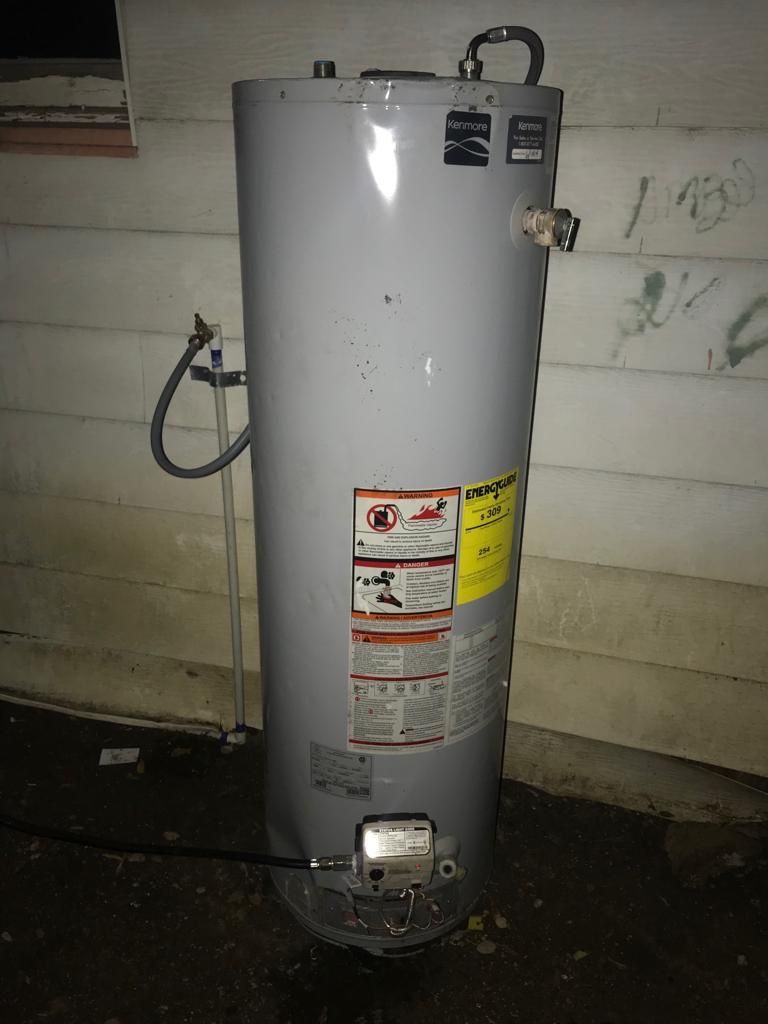 Gas water heater kennmore 40 gallons