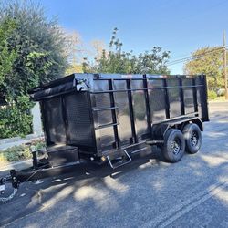 BRAND NEW DUMP TRAILER HEAVY 2026 DUTY 14X8X4 12' available SCISSOR HOIST 8 TONS, SET RAMPS, LED LIGHTS, TOOL BOX,ROLLING TARP,SPARE TIRE,JACK 7000 LB