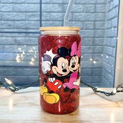 Minnie Mouse Snow Globe Cup - Mickey & Minnie Mouse Snow Globe Cup - Mickey Mouse Tumbler - Snow Globe Cup - Tumbler