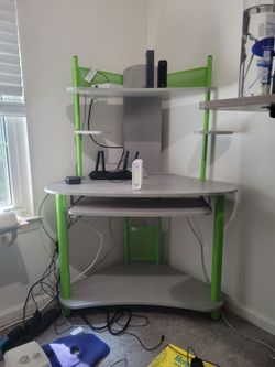 Corner Desk with Shelves