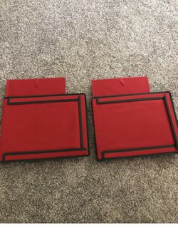 Holiday fabric storage Bins With Covers - Set Of 2, 16” X 12” X 10” Each