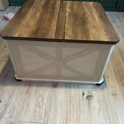 Farmhouse coffee table with storage