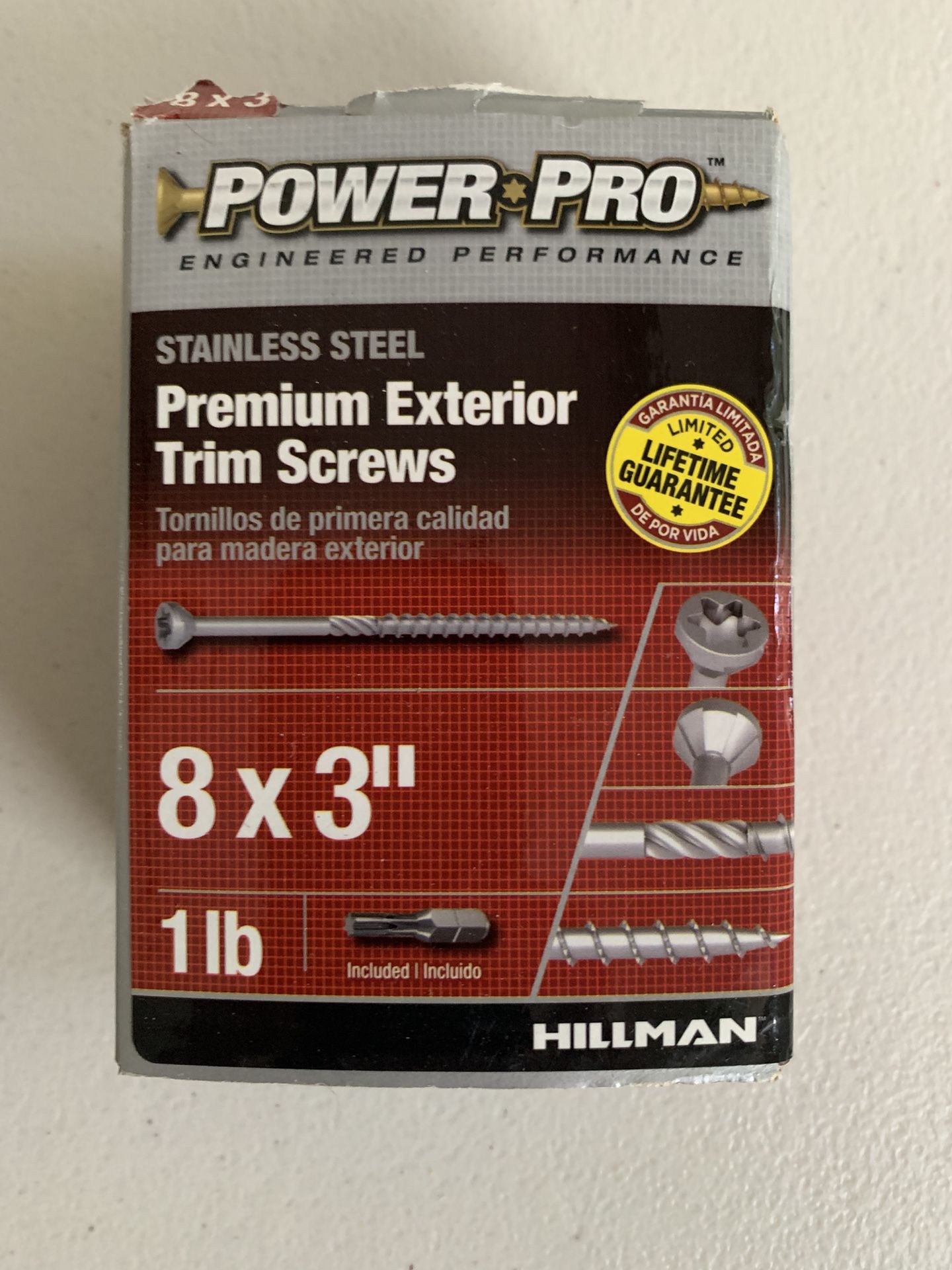 Power Pro Premium Exterior Trim Screws #8 x 3 inch -108 Screws