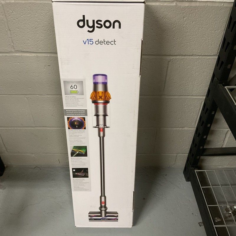 Dyson V15 Detect Cordless Stick Vacuum Cleaner - Yellow/Nickel. 