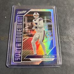 Josh Allen Panini 2023 Holo Refractor Football Card Bills 
