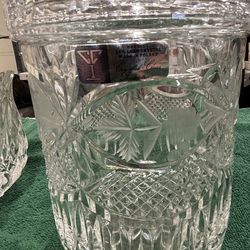 Polish hand cut crystal serving set