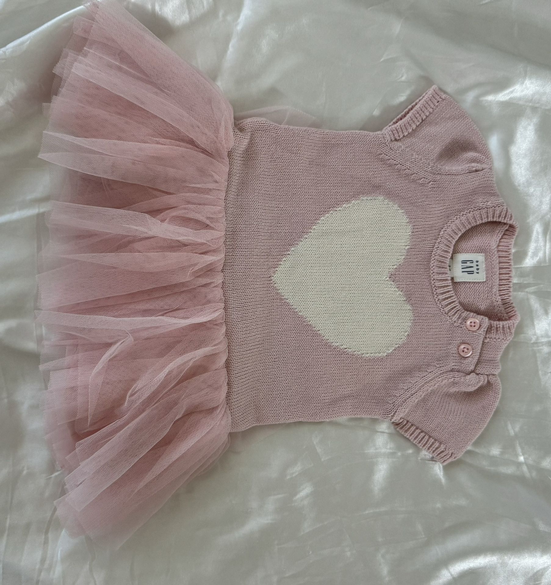 Beautiful Pink 3-6 Month Baby Girls Gap Dress.