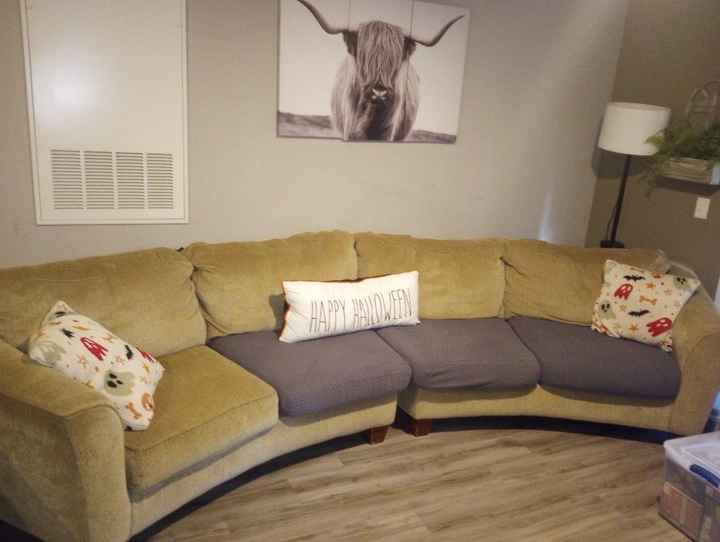 Large Round Couch And Large Chair