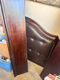Queen size bed frame - wood