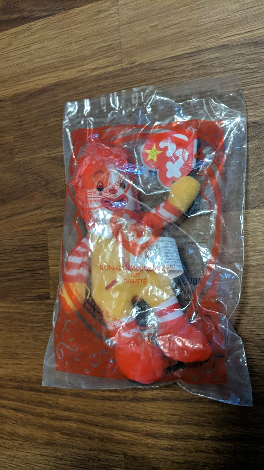Collectible "Ronald McDonald" McDonald’s Happy Meal 2009 Ty Beanie Toy - Brand New/Sealed