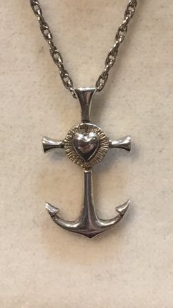 Vintage Sterling silver cross necklace