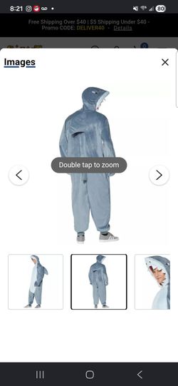 Adult Shark Halloween Costume Jumpsuit
