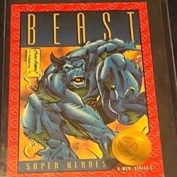 Beast 1993 Marvel Skybox Xavier's Files #2 Comic Card