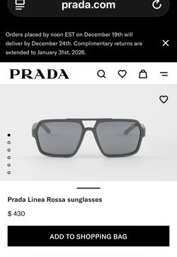  Prada Linea Rossa Men's Sunglasses Newest Model