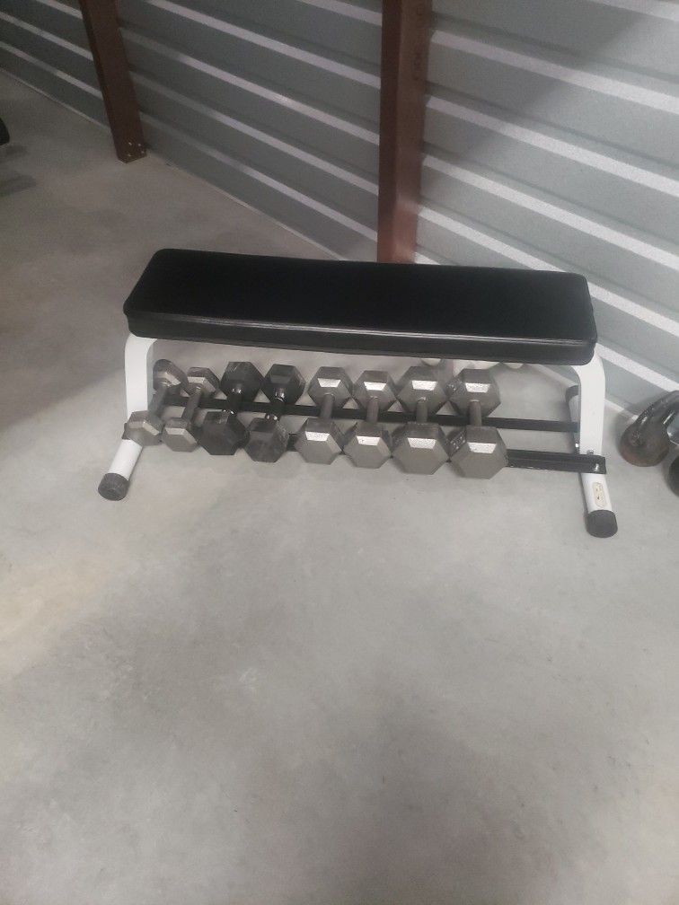 Weight Bench And Weights
