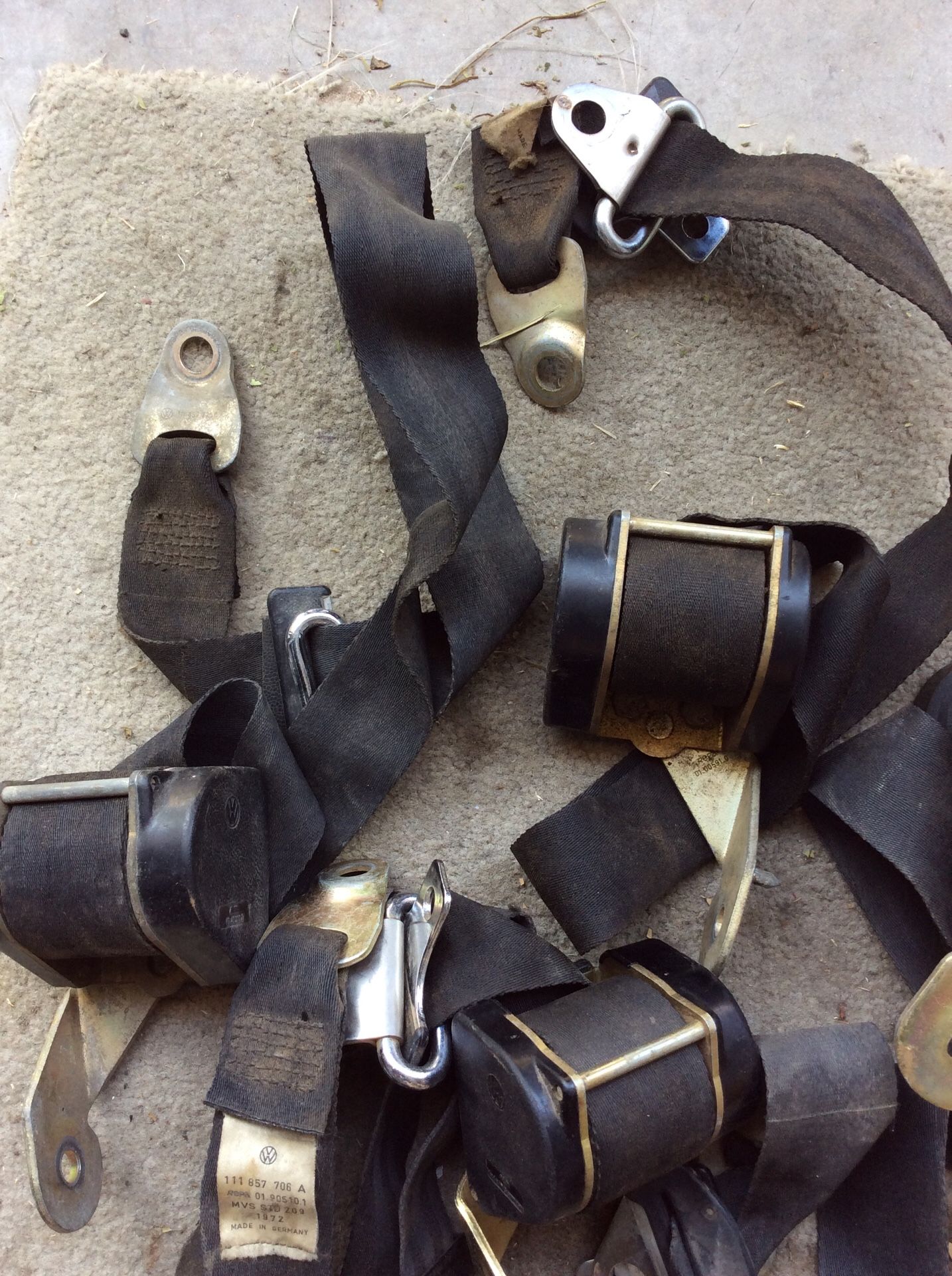 Original vw bug vintage beetle Ghia seat belts Or Dune Buggy for Sale