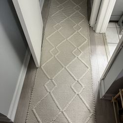 Geometric Wool rug Runner - 2’x8’