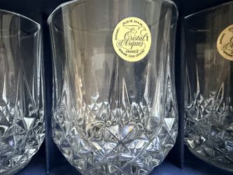 Longchamp Crystal 4 Goblets $25 Cocktail Glasses 