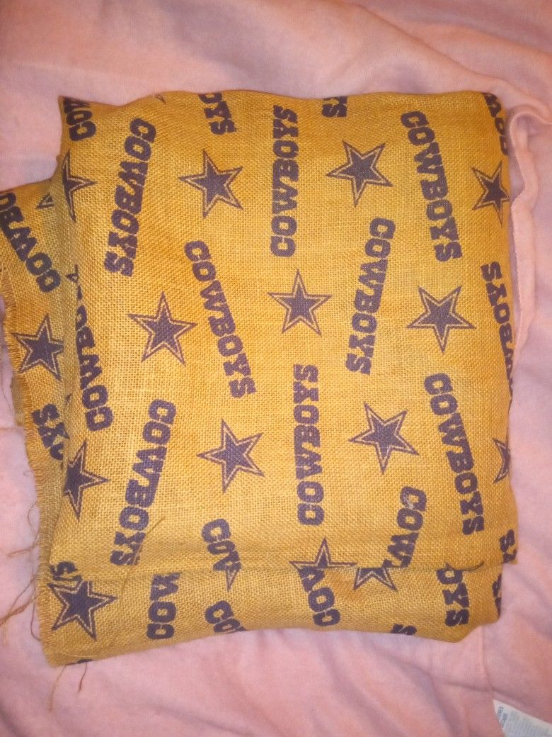 52x112 Piece Of  NFL Cowboy Burlap Material