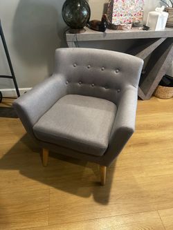 Mid-Century accent chair (grey)