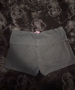 Edikted black fold over shorts