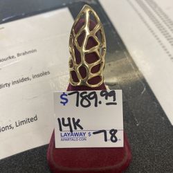 14k Gold Freeform Ring