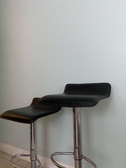 Leather Bar Stools - 2 Available