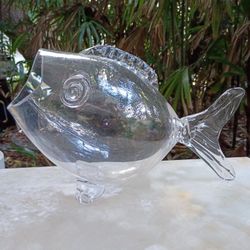 MCM Blenko Style Blown Glass Fish