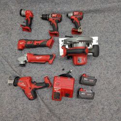 Set Of 6 Milwaukee Power Tools W/Bag