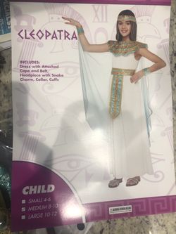 Kids cleopatra costume size 8-10