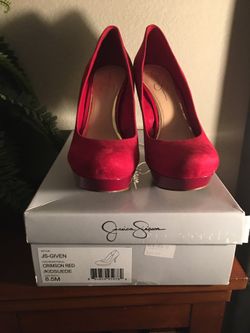Jessica Simpson Red Suede Heels